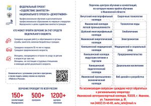 Федеральный проект Содействие занятости